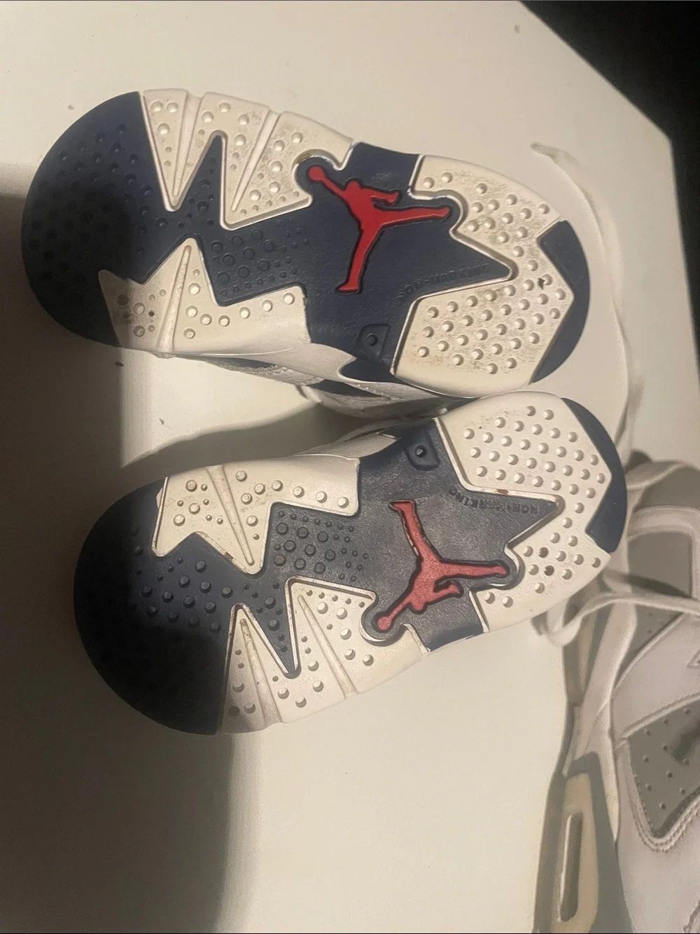 Jordan Navy, White & Red Baby High-Top Sneakers
